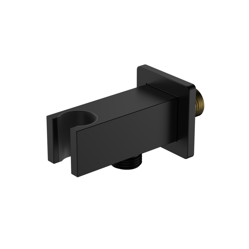 Przyłącze kątowe z uchwytem na słuchawkę proste Cube czarny AVAPAX APCU121311