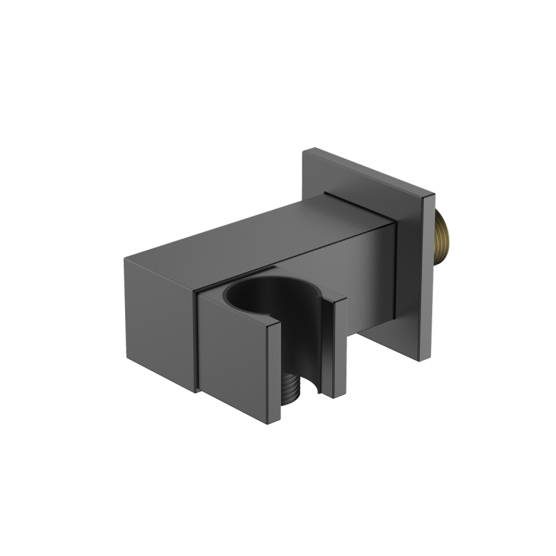 Przyłącze kątowe z uchwytem na słuchawke boczne Cube gun metal AVAPAX APCU131411