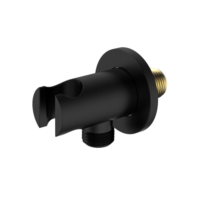 Przyłącze kątowe z uchwytem na słuchawkę proste Ronde czarny AVAPAX APRO121311