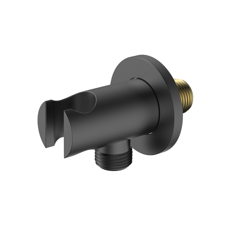 Przyłącze kątowe z uchwytem na słuchawkę proste Ronde gun metal AVAPAX APRO121411