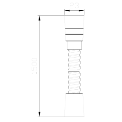 Wąż prysznicowy stalowy - 150 cm Hydrone AVAPAX AWHY151111