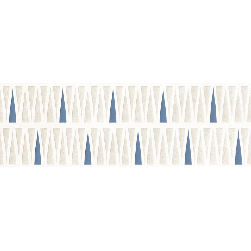 TERRACOTA DECOR BLANCO-AZUL MAT 30X90 REKT. GAT.1 (P.89447)