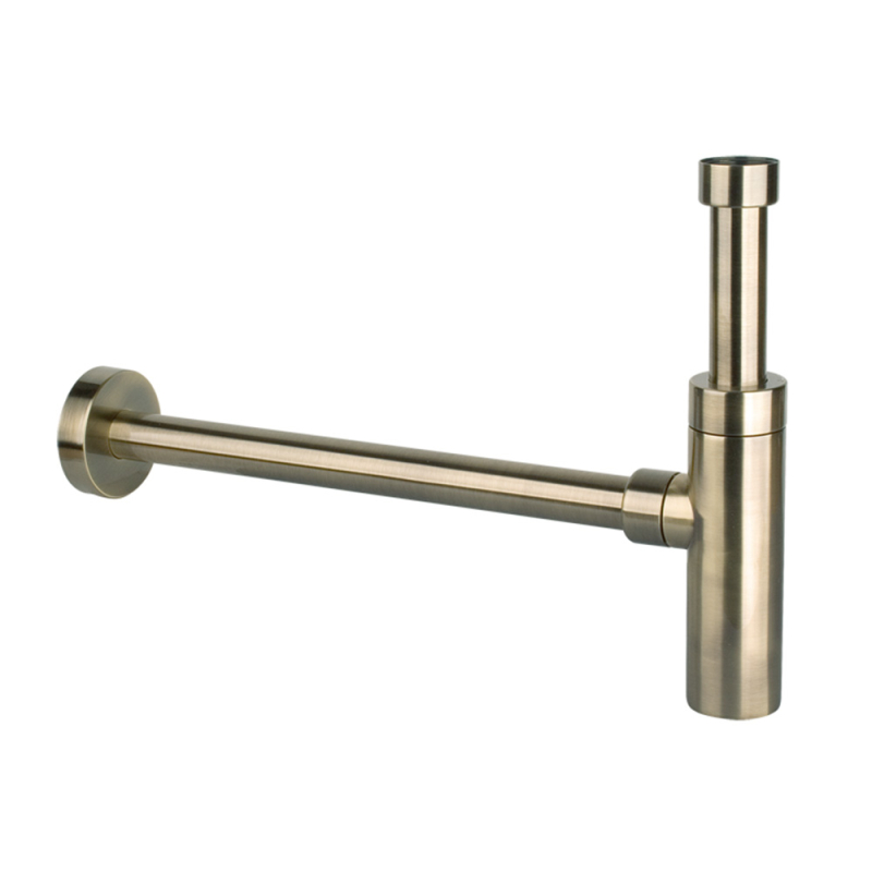 Syfon umywalkowy butelkowy dekoracyjny 11/4x32 bez spustu antyczny brąz MCALPINE CA32EU-AB