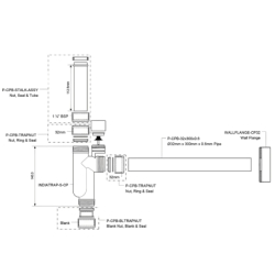 Syfon umywalkowy butelkowy wykonany z tworzywa 11/4x32mm bez spustu , z odpowietrznikiem. MCALPINE CAT32V-CB