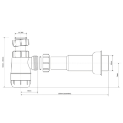 Syfon umywalkowy butelkowy niski 11/4x50mm bez spustu MCALPINE HC2-50