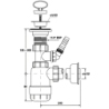 Syfon umywalkowy butelkowy niski 11/4x32mm z podłączeniem pralki lub zmywarki MCALPINE HC1LWM