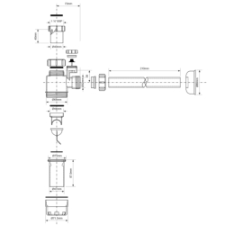 Syfon umywalkowy butelkowy 11/4x32mm z napowietrznikiem i membraną MCALPINE E31AVPF-SV