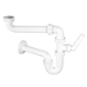 Syfon umywalkowy rurowy 11/4x32mm ,bez spustu z przedłużką i podłączeniem pod pralkę MCALPINE HC4PF-32SPSW
