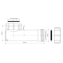 Syfon umywalkowy 11/4x32mm z membraną silikonową i rewizją MCALPINE WHB1-32