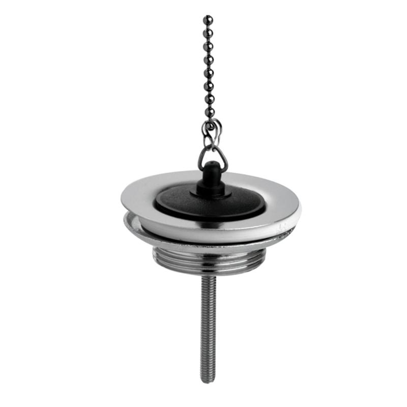 Spust umywalkowy 11/4x60mm z sitkiem ze stali nierdzewnej i korkiem gumowym chrom MCALPINE 255CB