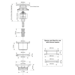 Korek autom.do umywalki 5/4 biały MCALPINE CWP60CB-WH