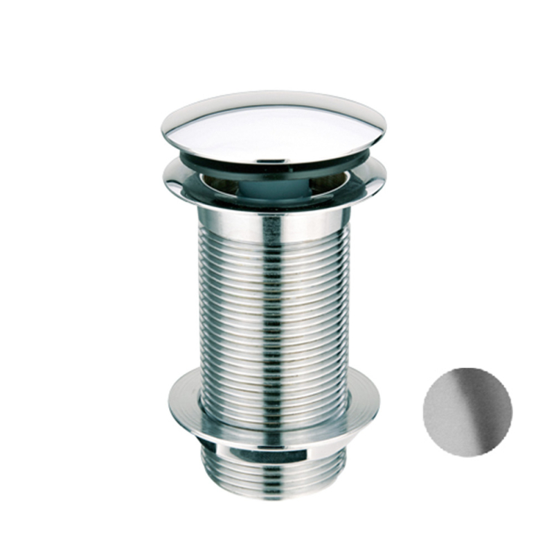 Spust umyw.klik-klak dekoracyjny 11/4x60mm z małą nakrętką bez przelewu stal szczotkowana MCALPINE CWU60SN