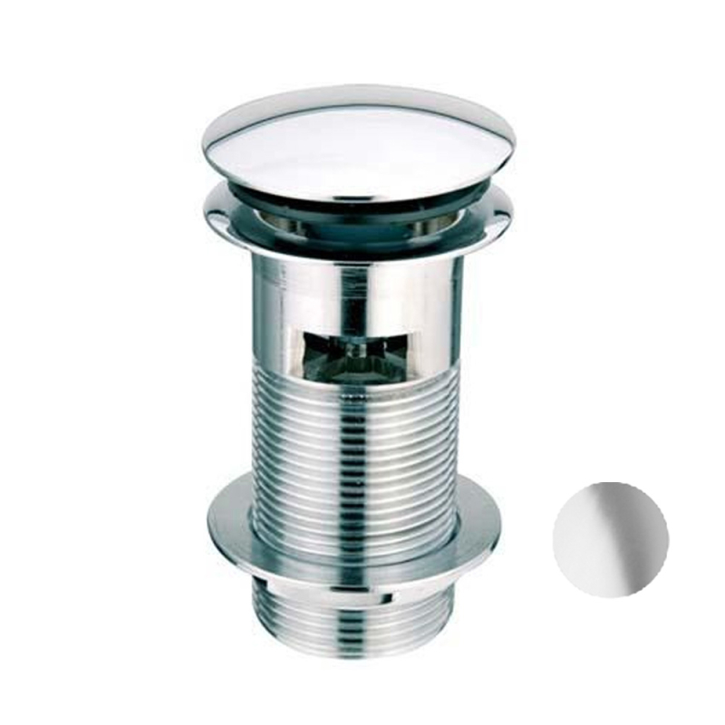 Spust umyw.klik-klak dekoracyjny 11/4x60mm z małą nakrętką z przelewem satyna MCALPINE CW60SC