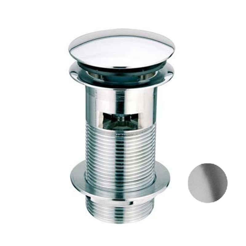 Spust umyw.klik-klak dekoracyjny 11/4x60mm z małą nakrętką z przelewem stal szczotkowana MCALPINE CW60SN