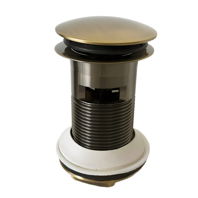 Spust umyw.klik-klak dekoracyjny 11/4x60mm z małą nakrętką z przelewem antyczny brąz MCALPINE CW60AB