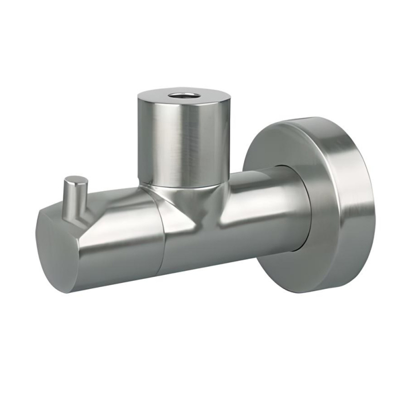 Zawór pod baterię dekoracyjny 1/2x10mm stal szczotkowana MCALPINE ANGVAL-10-SN