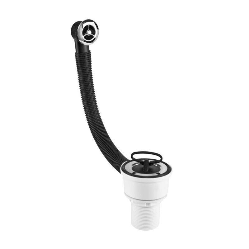 Spust umywalkowy 11/4x70mm z przelewem okrągłym chromowym MCALPINE OF1S-60