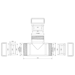 Trójnik 32x32x32mm chrom MCALPINE 32E-CB
