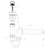 Syfon zlewozmywakowy rurowy 11/2x50mm z podłączeniem pralki lub zmywarki MCALPINE HC7HC15