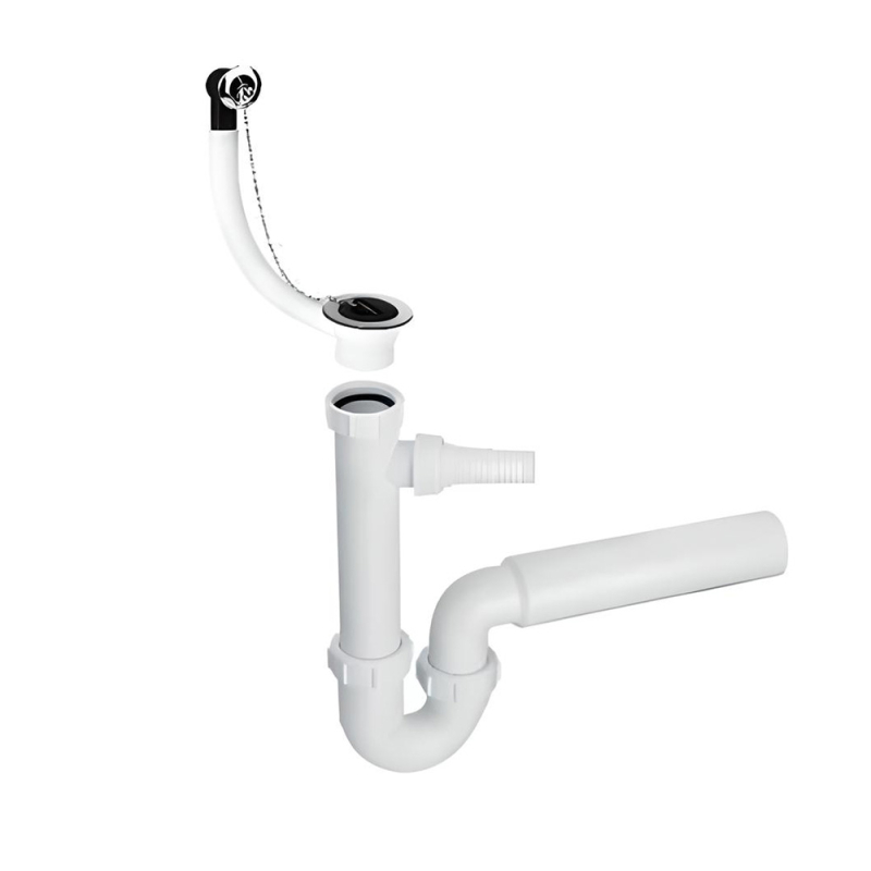 Syfon zlewozmywakowy rurowy 11/2x50mm z podłączeniem pralki lub zmywarki MCALPINE HC7HC17-25