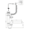 Syfon zlewozmywakowy rurowy 11/2x50mm z podłączeniem pralki lub zmywarki ,spust z przelewem MCALPINE HC7HC17PR