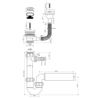 Syfon zlewozmywakowy rurowy 11/2x50mm z podłączeniem pralki lub zmywarki ,spust z przelewem MCALPINE HC7HC17DR
