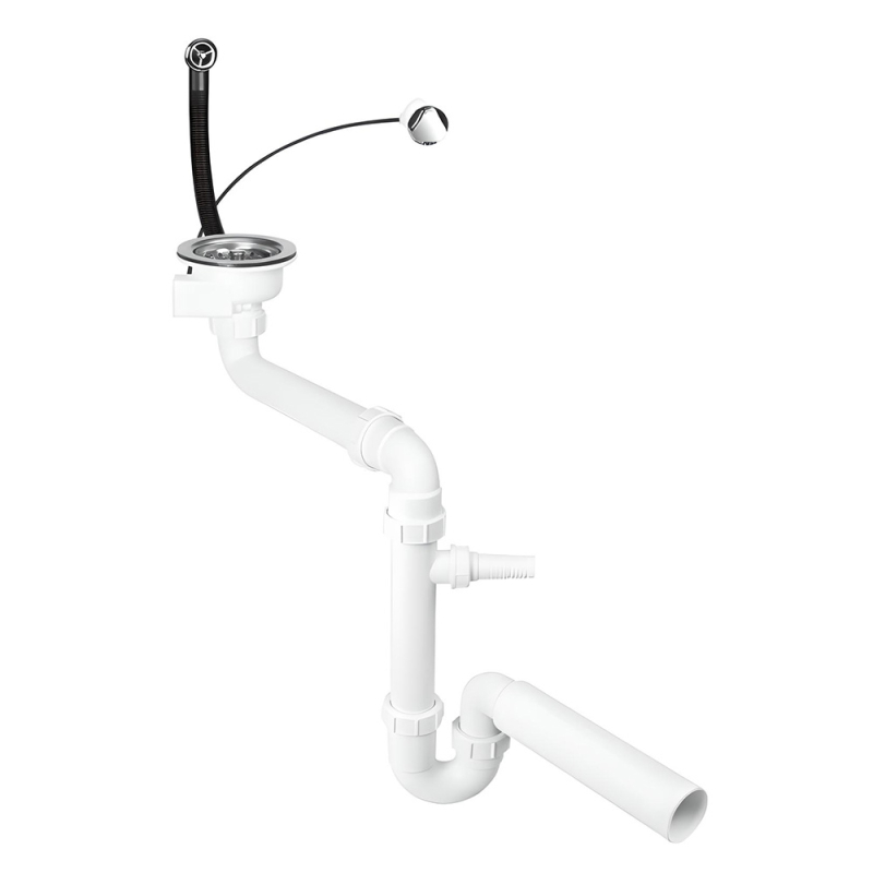 Syfon zlew.jednokom,przelew okrągły,spust 3,5 MCALPINE HC7SSK1-POL2-25