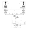 Syfon zlewozmywakowy rurowy podwójny 11/2x50mm z podłączeniem pralki lub zmywarki MCALPINE CDBAW-P-50