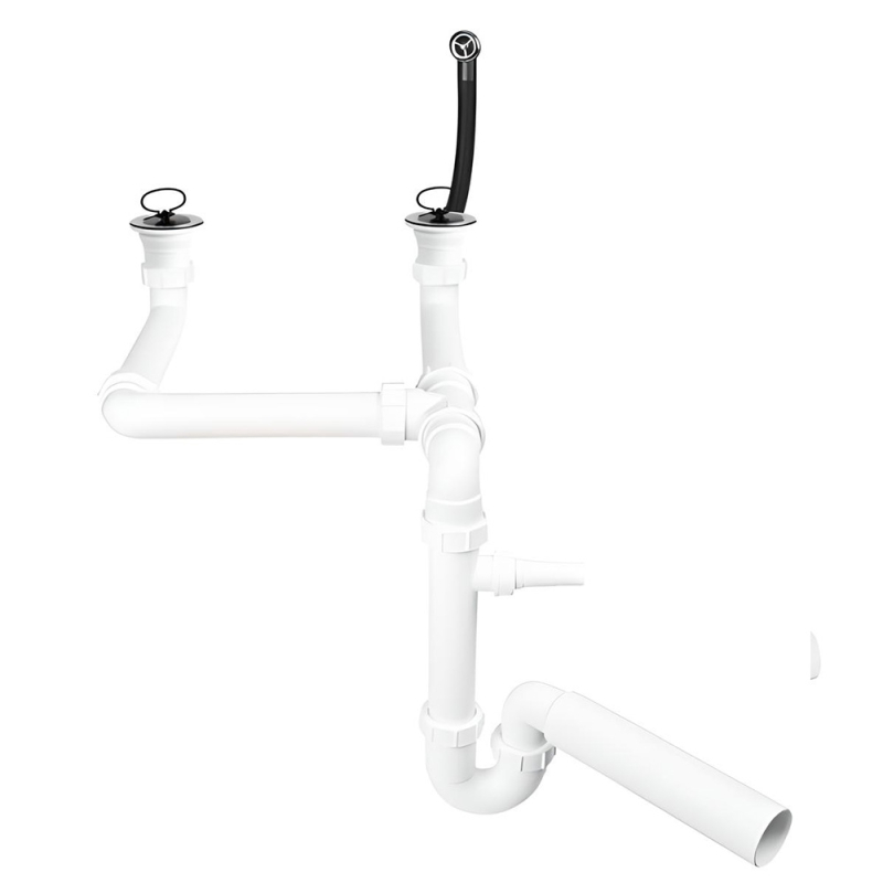 Syfon zlew.dwukom. i spust 2x3,5 MCALPINE HC7SSK2-70POL1-25