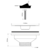 Spust zlewozmywakowy 11/2x113mm z sitem ze stali nierdzewnej i korkiem gumowym MCALPINE SW45RP