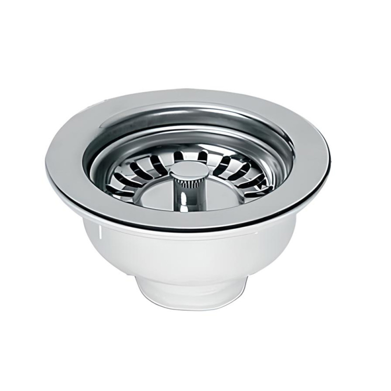 Spust zlewozmywakowy 11/2x113mm z sitkiem wyciąganym ze stali nierdzewnej MCALPINE BSW50P-POL