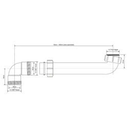 Przedłużka do syfonu zlewozmywakowego 11/2x11/2 MCALPINE HC13