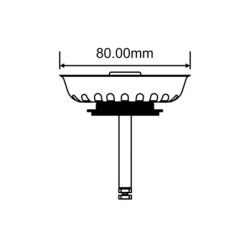 Sito zlewozmywakowe trzpień stalowy MCALPINE BWSTTOP-PU