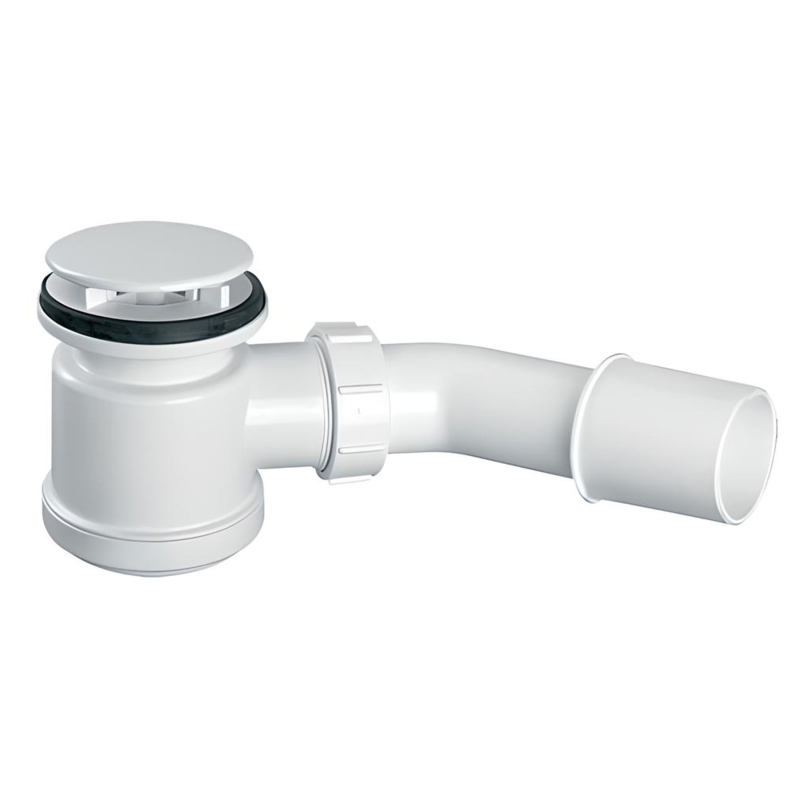 Syfon brodzikowy wys.90mm z odejściem 40/50mm czyszczony od góry ,pokrywa abs biała 70mm MCALPINE HC26-MWH