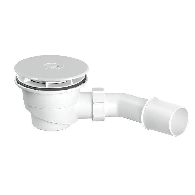 Syfon brodzikowy wys.80mm z odejściem 40/50mm czyszczony od góry ,pokrywa abs biały 113mm MCALPINE HC27-WH