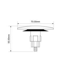 Korek zamykający klik-klak do syfonów brodzikowych z serii: hc26clcp i hc2600cl czarny mat MCALPINE PLUGCB-AUT-52-MB