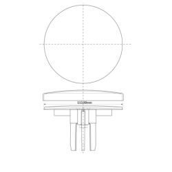 Pokrywa syfonu wraz z elementem czyszczącym do syfonu hc27-cp-pb MCALPINE HC27CPNTOP+SUPP