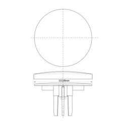 Pokrywa hc2730lmbn-pb w kolorze mat czarny MCALPINE HC27MBNTOP+SUPP