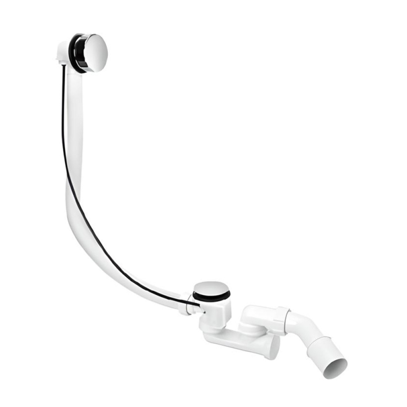 Zestaw odpływowo-przelewowy wannowy z odejściem 40/50mm,z mechanizmem autom. pokrętło mosiądz chrom MCALPINE HC31M-N2