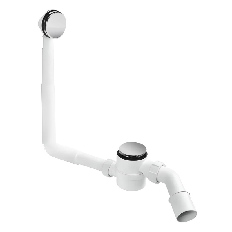 Syfon brodz/wanna klik-klak z odejściem 40/50mm czyszczony od góry ,pokrywa mosiądz stal szczotkowana MCALPINE HC2600CLSN