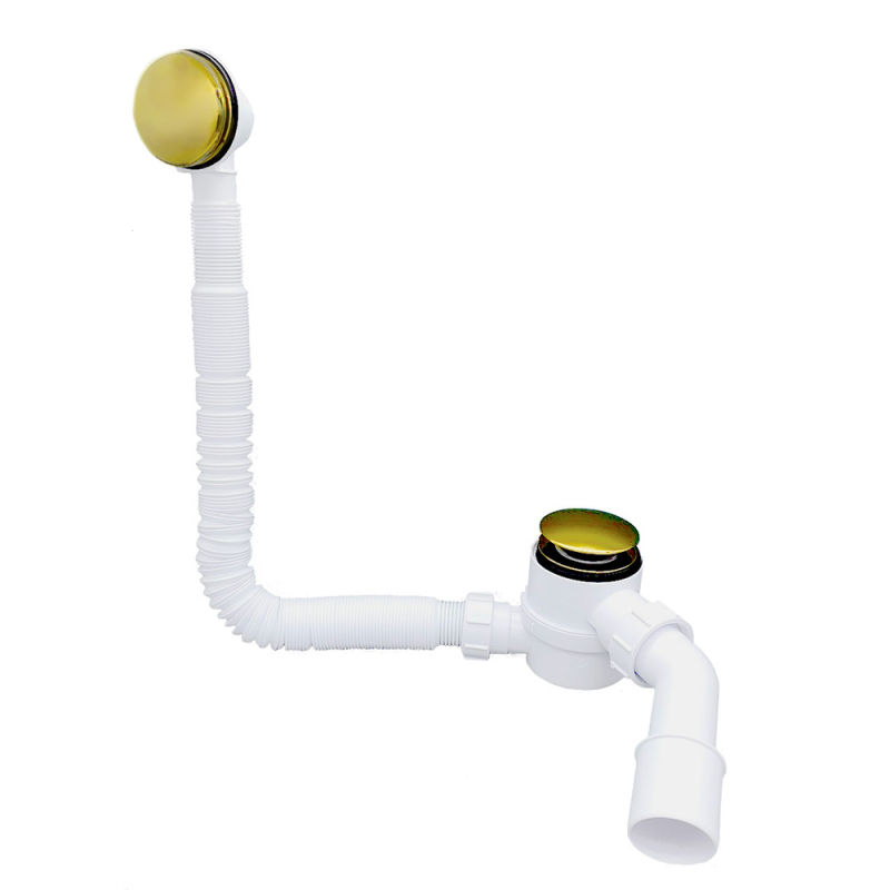 Syfon wanna/brodzik click-clack mosiądz złoty MCALPINE HC2600CL-GOLD-PVD