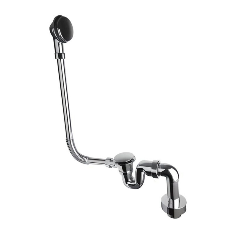 Zestaw odpływ-przelew.wannowy klik-klak dekoracyjny zewn.z odejściem 40/50mm MCALPINE BRASSTRAP-50-CB