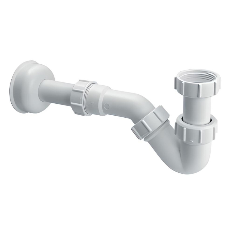 Syfon bidetowy rurowy 11/4x32mm z przedłużką i rozetą bez spustu MCALPINE HC23
