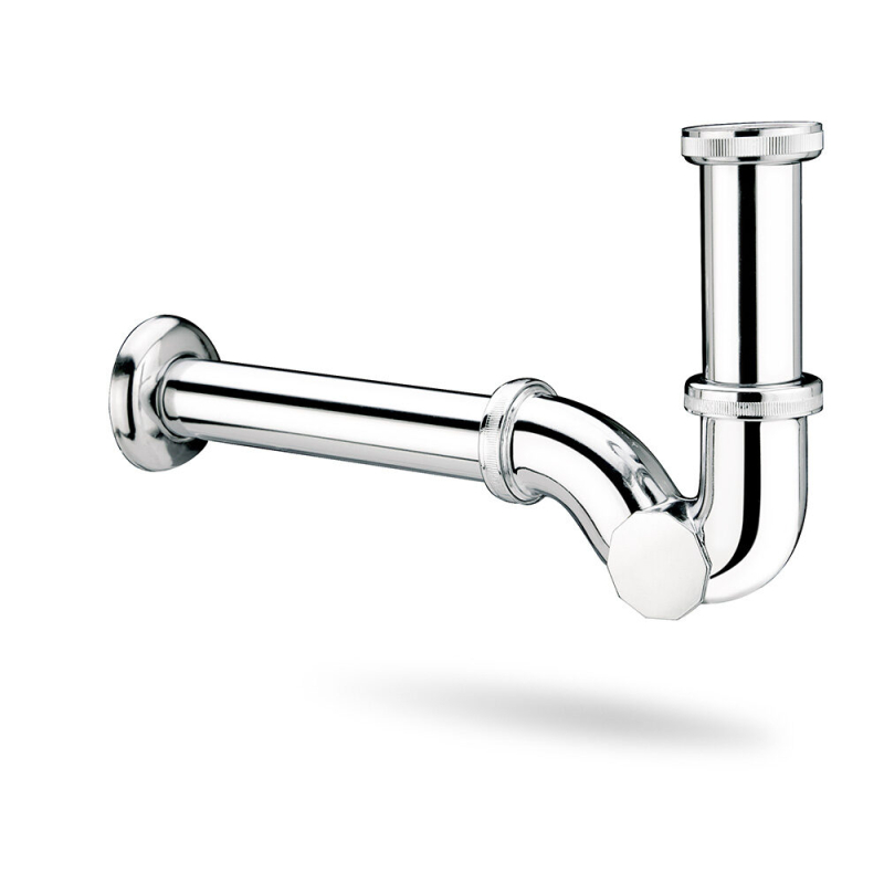 Syfon bidetowy rurowy 11/4x32mm mosiądz chrom bez spustu MCALPINE 225CB