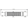Złączka montażowa, redukcyjna, elastyczna l-500mm z końcówkami 32x50mm MCALPINE FLEXRP3250