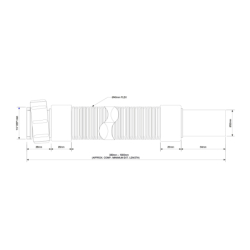 Złączka montażowa harmonijkowa l-1000mm 11/4x32mm MCALPINE FLX-CCB1