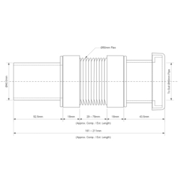 Złączka montażowa harmonijkowa miniflex 40x40mm MCALPINE MFLEX-40PF