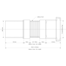 Złączka montażowa harmonijkowa miniflex 50x50mm MCALPINE MFLEX-50PF