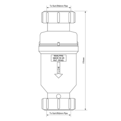 Zawór membranowy mufowy zwrotny o średnicy 32x32mm MCALPINE MACVALVE-6