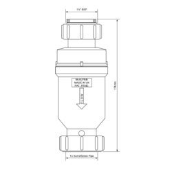 Zawór membranowy mufowy zwrotny o średnicy 11/4x32mm MCALPINE MACVALVE-8